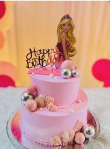 Barbie Themed cake, 2 Pound
