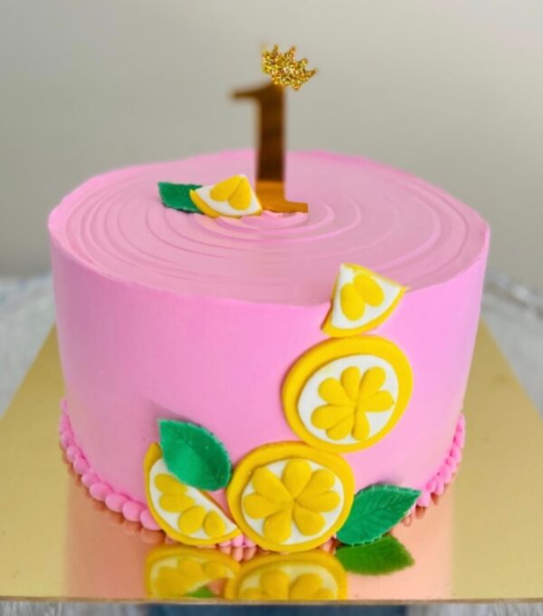 Pink Lemonade Themed Cake, 1  Pound