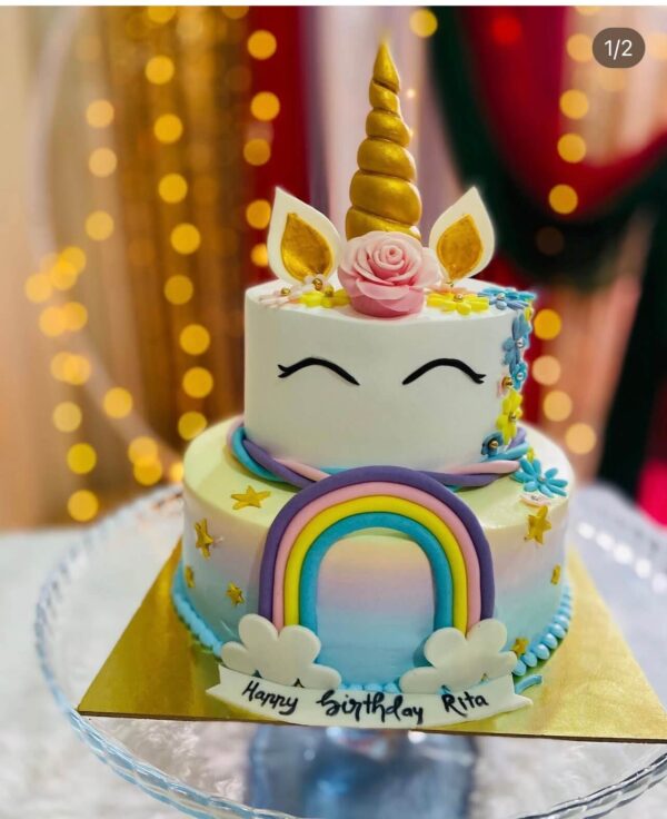 Unicorn Themed Cake, 3 pound
